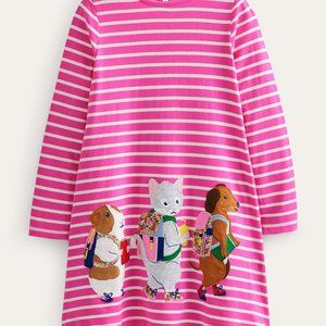 NWT Mini Boden Big Appliqué Dress